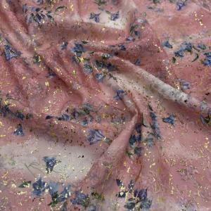 China Low Shrinkage jacquard woven silk Cutting Foiled Printing L02-020-9 on sale