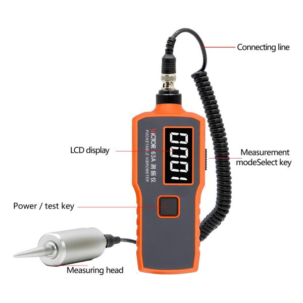 VC63A Multifunction Environment Meters Mechanical Digital Vibration Meter