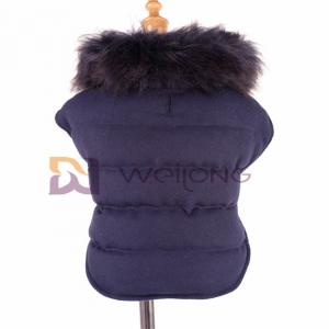  Detachable Plush Collar Wool Small Large Dog Fleece Jacket Coats For Winter BSCI Manufactures