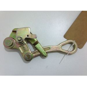 China Heavy-Duty 2-Ton Cable Pulling Clamp with Anti-Slip Serrated Jaws for 4-22mm Wire Ropes on sale