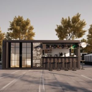  20ft Container Store Kiosk Customized Color Container Houses for Mobile Container Coffee Bar Manufactures