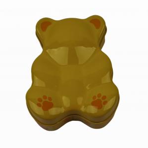 China Tinny Teddy Bear Custom Tin Can Sweets Candy Gift Metal Tin Box on sale