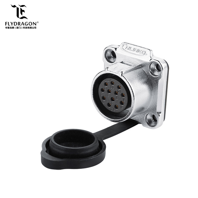 China Factory IP67 M20 Waterproof Audio Jack Plug Sockets 12 Wires Quick Panel