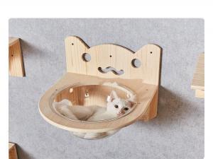  Novelty  Pet Toys Wall Mounted Wooden Cat Climbing Frame Tree Sustainable Manufactures