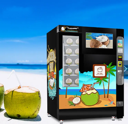 Fresh Coconut Automatic Food Vending Machine Multifunctional Smart Touch Screen
