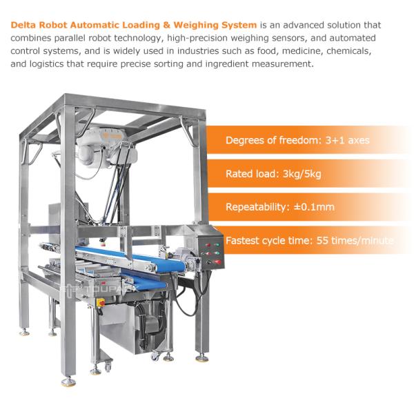 Meat Delta Robot Automatic Loading Belt Multihead Weigher Weighing System