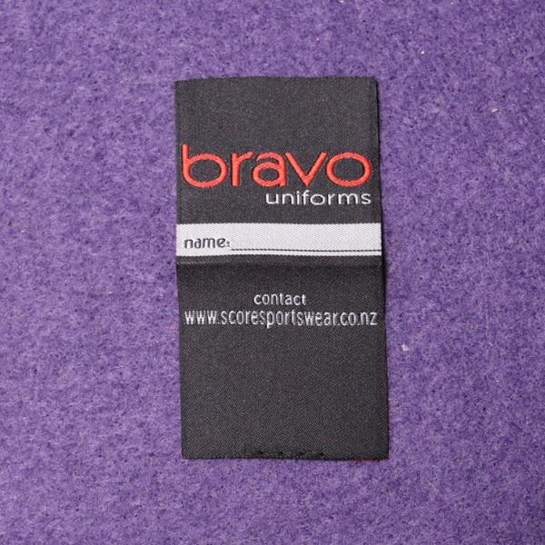 Sew On Cloth Woven Apparel Labels In Custom Design Center Fold