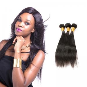  Real Long Black Straight Virgin Hair Weave , 100 Human Hair Straight Weave Manufactures