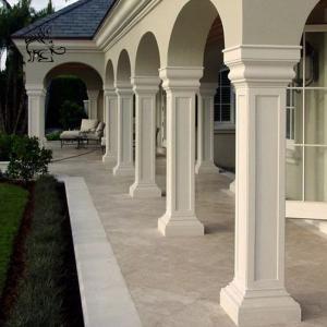  White Marble Doric Order Square Column Stone Roman Pillar European Style House Pillars Modern Building Design Manufactures