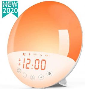  9 Sounds RGB Natural Light Alarm Clock / Snooze Function Light Up Bluetooth Alarm Clock Manufactures