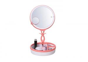 China 3X Magnification Travel Lighted Makeup Mirror With USB Rechargeable Touchscreen on sale