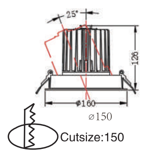 Grid Down Light Cree Chip Adjustable LED Spotlight IP40