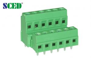  Right Angle Wire Inlet Terminal Block PCB Pitch 3.81mm 300v 10A 2P - 28P Manufactures