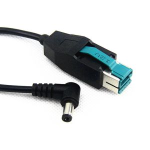 2M 12V USB Power Cable Right Angle 5521 DC Plug For TD1500 DigiPos Touch Screen