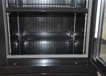 Plug In Glass Four Swing Door Refrigerators In RAL9005 Black
