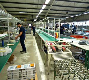 China Customized Frame Width Modular Roller Conveyor Line for Mixed-Model Production 400 mm Drum Width on sale