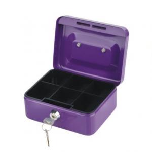  6 Metal Material Cash Box With  Key Lock Security Money Coin Safe Box Money Box Manufactures