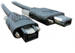  Industrial Flexible IEEE 1394 Cable Port B 9 Pin To 6 Pin With Screw Locking Manufactures