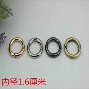China Wholesale gold color handbag hardware zinc alloy 16mm round shape metal spring split ring on sale