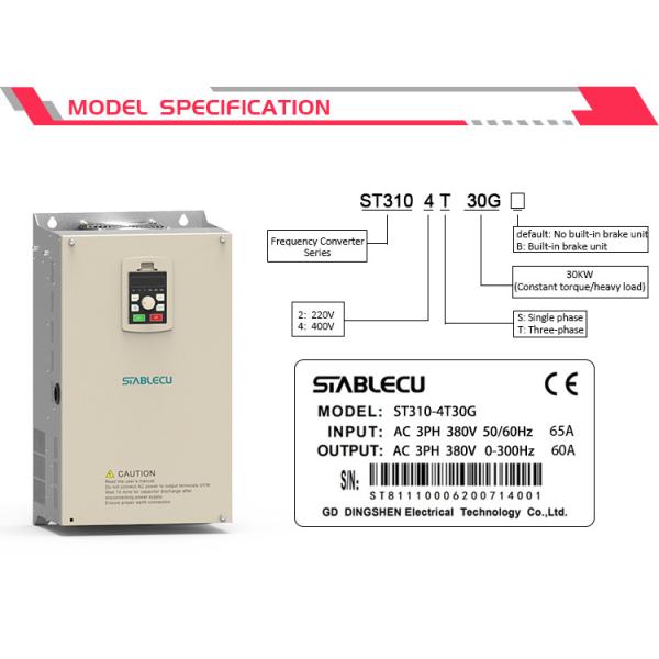 30KW 40HP 3 Phase VFD Frequency Converter 60HZ To 50HZ For Motor