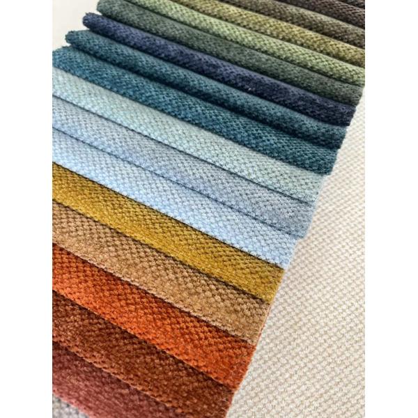 380gsm Chenille Sofa Fabric Double Faced With Knitted Technics