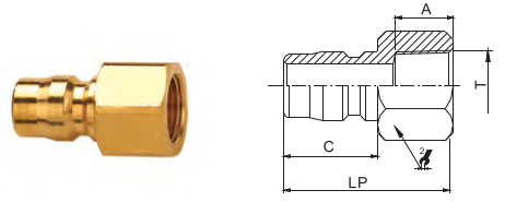 1/4 CNC Machining Brass Quick Coupler Compatible With Parkera Hansen St