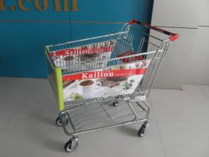 Arclic Advertisement Board Shopping Trolley With Swivel Flat Casters