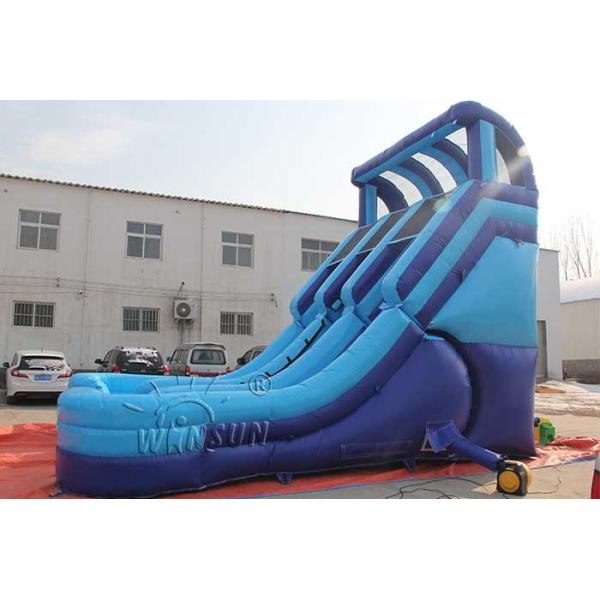 Blue Color Commercial Grade Inflatable Slide In 7x5.2x7m / Customized Size