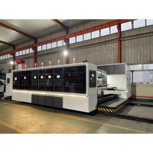 Buy cheap 4 Colors Slotting Die-Cutting Folder Gluing Strapping Box Making Line Machine 7 from wholesalers