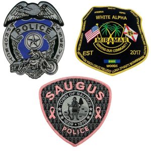 Buy cheap Merrow Border Custom Logo Police Embroidered Patch For Clothing from wholesalers