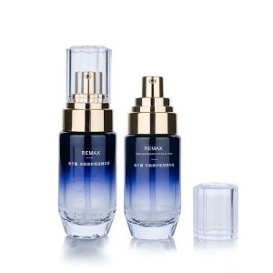 Buy cheap 20g color customized Gradient Glass Blue Skincare Bottle For Lotion Luxury Glass from wholesalers