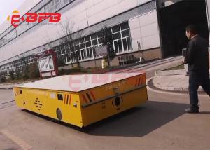 China Self - Loading Trackless Transfer Cart Trolley 100MT On Concrete Floor on sale