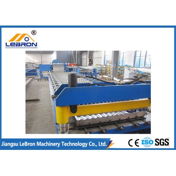 Blue Color Corrugated Sheet Roller Customized Profile Long Service Time