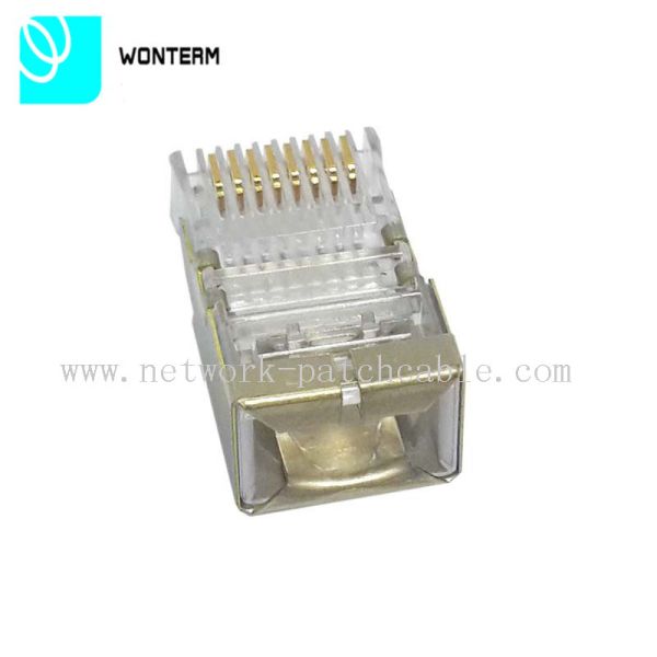 Rectangular Rj 45 Network Jack 8P8C Shielded Cat5e / Cat6 Patch Cord Modular