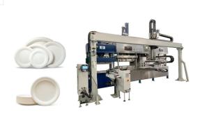  Bamboo Pulp Auto Tableware Making Machine With Robot Arms And Stacking Robot Manufactures