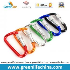 China OEM higgh Quality ISO9001 metal aluminum spring snap hook locking carabiner 3/16 to 5/16 on sale