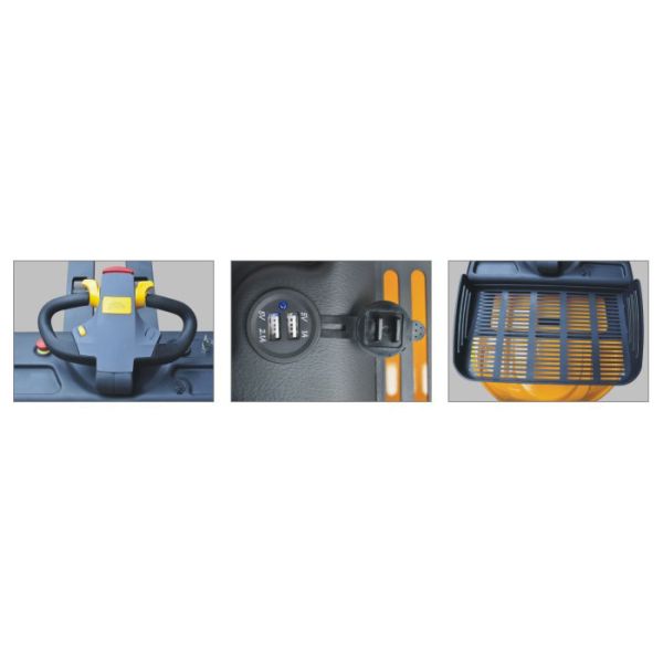 Small Turning Radius Order Picker Forklift Lifting Height 1.14m High Efficiency