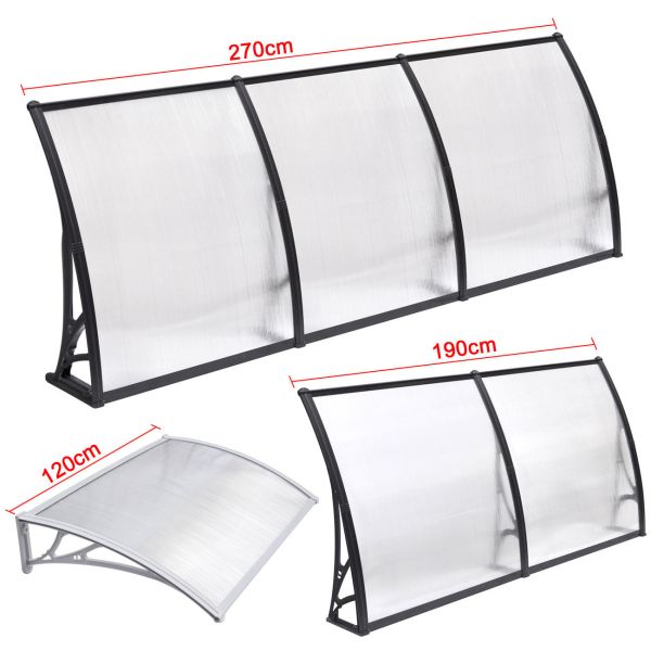  Windproof Solid Polycarbonate Awning , Polycarbonate Sheet Canopy Heat Insulation Manufactures