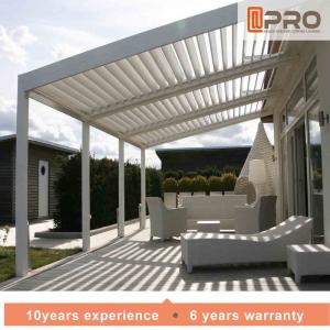  Durable White Aluminum Attached Pergola Wall Mounted Style For Window Of Office Manufactures