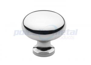 China Zinc Alloy Polished Chrome Cabinet Handles And Knobs / Round Drawer Knobs on sale