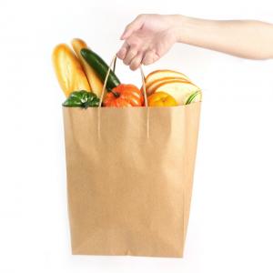  Grocery Paper Bags For Vegetables Biodegradable Greaseproof Kraft Material Manufactures