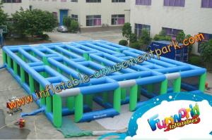 China Adults Blue PVC Tarpaulin Inflatable Maze Bouncer for Seek / Hide on sale
