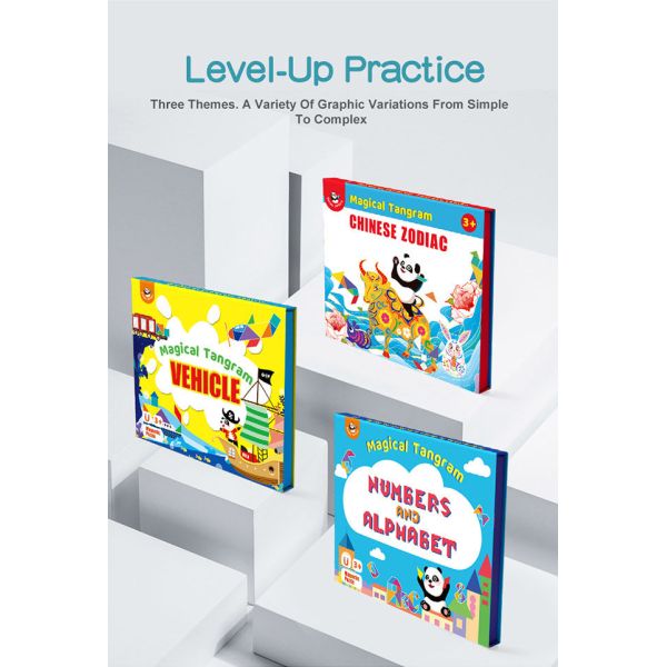 Level Up Magnetic Wooden Tangram Puzzle Educational Games And Puzzles Physical Development 1