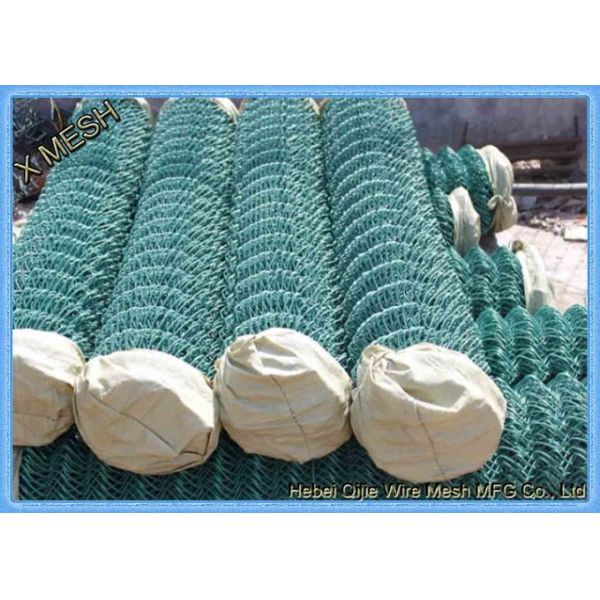 2 Inches PVC Coated Security Diamond Wire Mesh Chain Link Fence