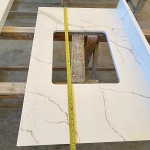  Seamless Miter Edge Marble Granite Kitchen Countertops Honed Finish Manufactures