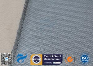  1 Side 18 Oz Grey Silicone Coated Fiberglass Fabric for Heat Insulation Pipe Cover Manufactures