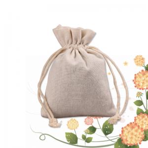 China Customize Linen Mini Drawstring Bag Gift Pouch Jewelry Bag Cotton Pocket on sale