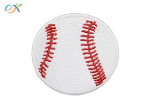 China Baseball Embroidered Sports Patches Merrowed Edge With Iron On Backing on sale
