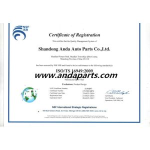 SHANDONG ANDA AUTO PARTS CO.,LIMITED Certifications