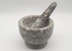 China Natural Stone Mortar And Pestle , Herb Solid Granite Mortar And Pestle on sale